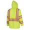 Pioneer Safety Rain Suit, Hi-Vis Orange, S, Polyester, PVC, 0.18 mm Thick, Folds and zips into collar, S V1080160U-S - alternate 8
